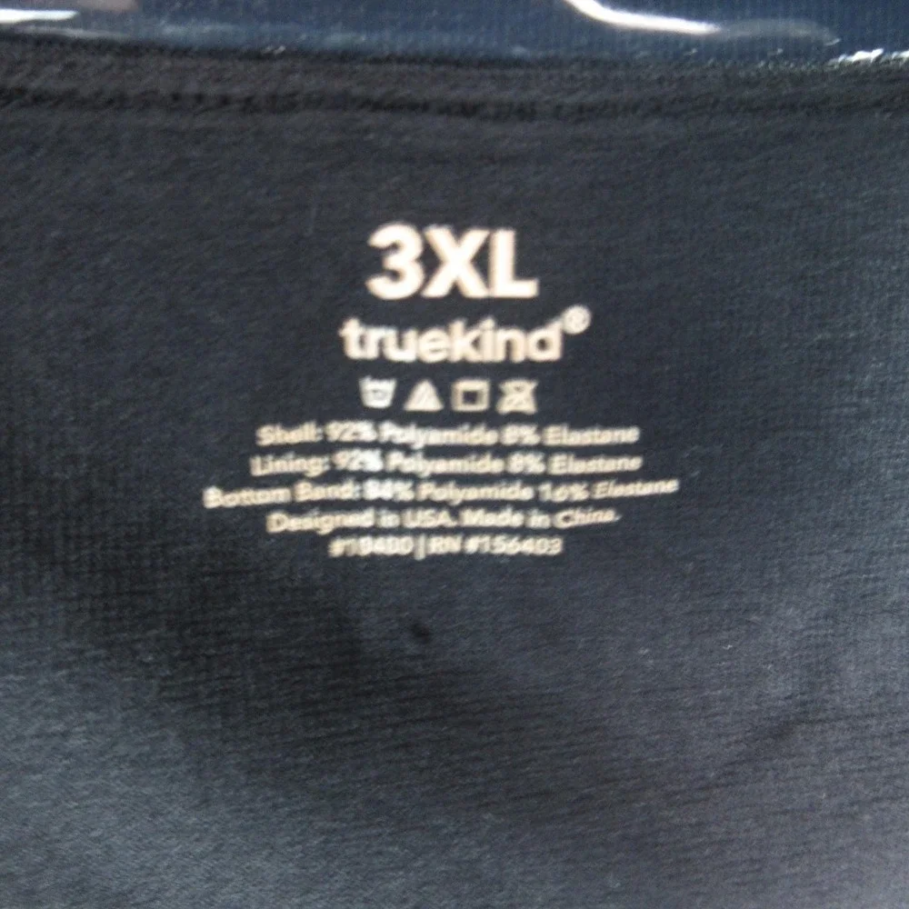 Truekind Bandeau Bra Womens 3XL Black Convertible Strapless Wireless Comfort NWT - Picture 3 of 8